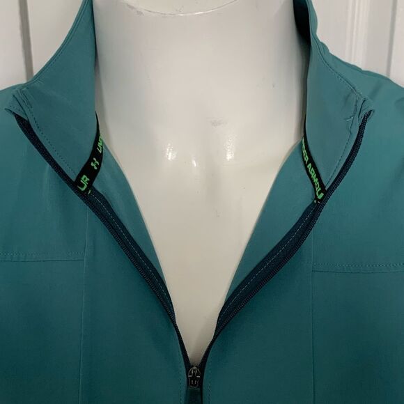 Under Armour Teal and Dark Green Sleeveless Golf Vest - Picture 4 of 7